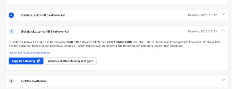 Betala skatterna till Skatteverket