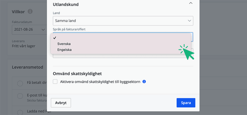 Välj det språk du vill ha