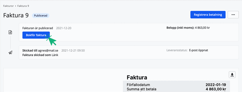 Bokför faktura