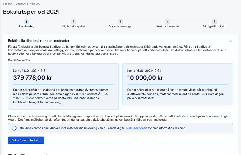 Avstämningar i bokslut