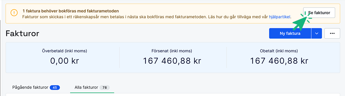 Visa fakturor som ska periodiseras