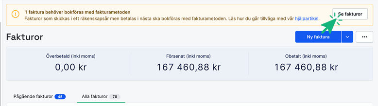 Visa fakturor som ska periodiseras