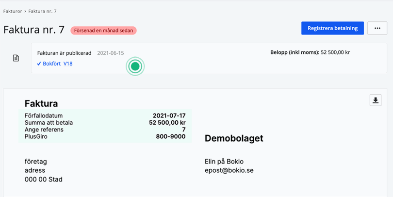 Påminnelse borttagen