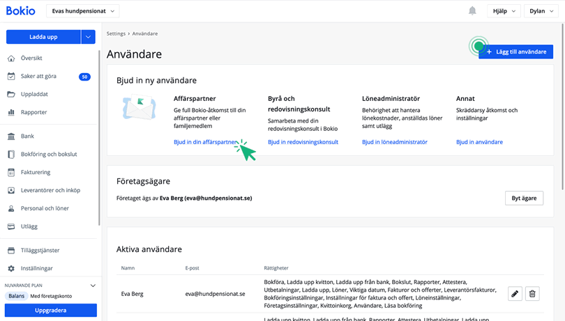 Klicka på att lägga till användare