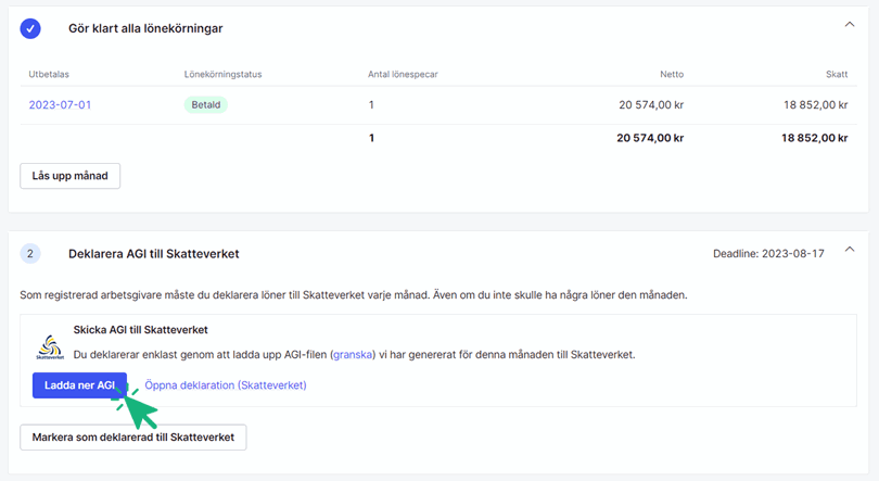 Klicka på att ladda ner AGI