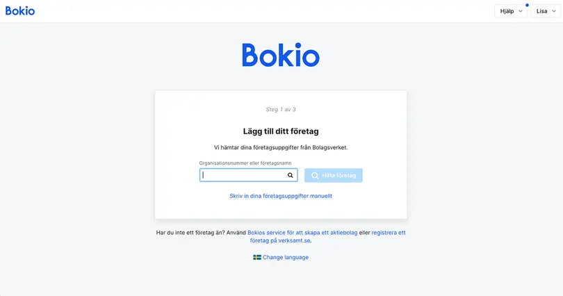Sök efter ditt företag i UC