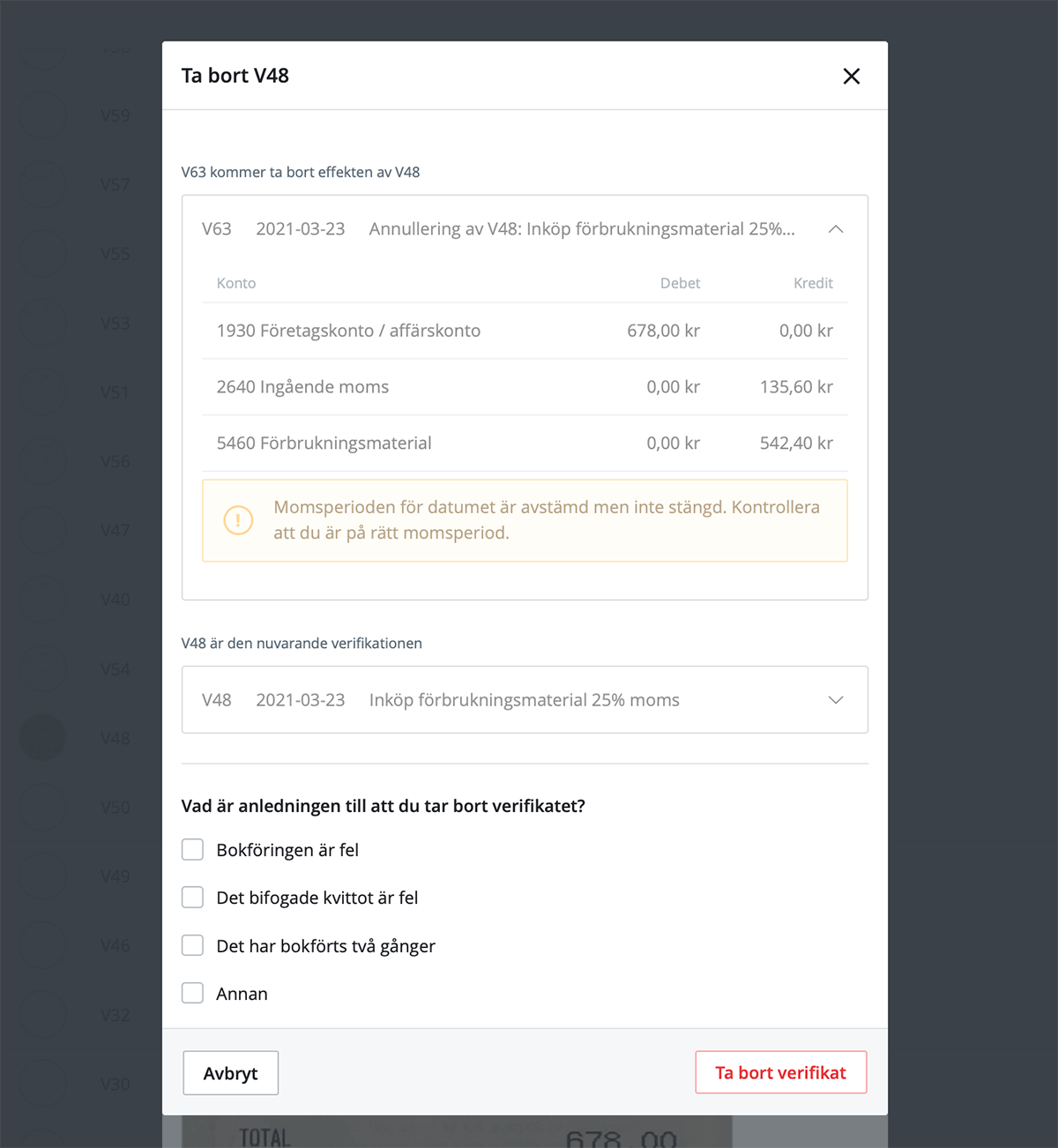 Så här kommer verifikatet att annulleras