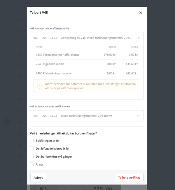 Så här kommer verifikatet att annulleras