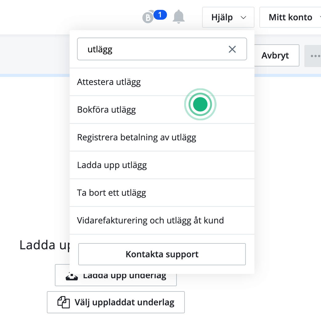 Sök direkt i hjälp